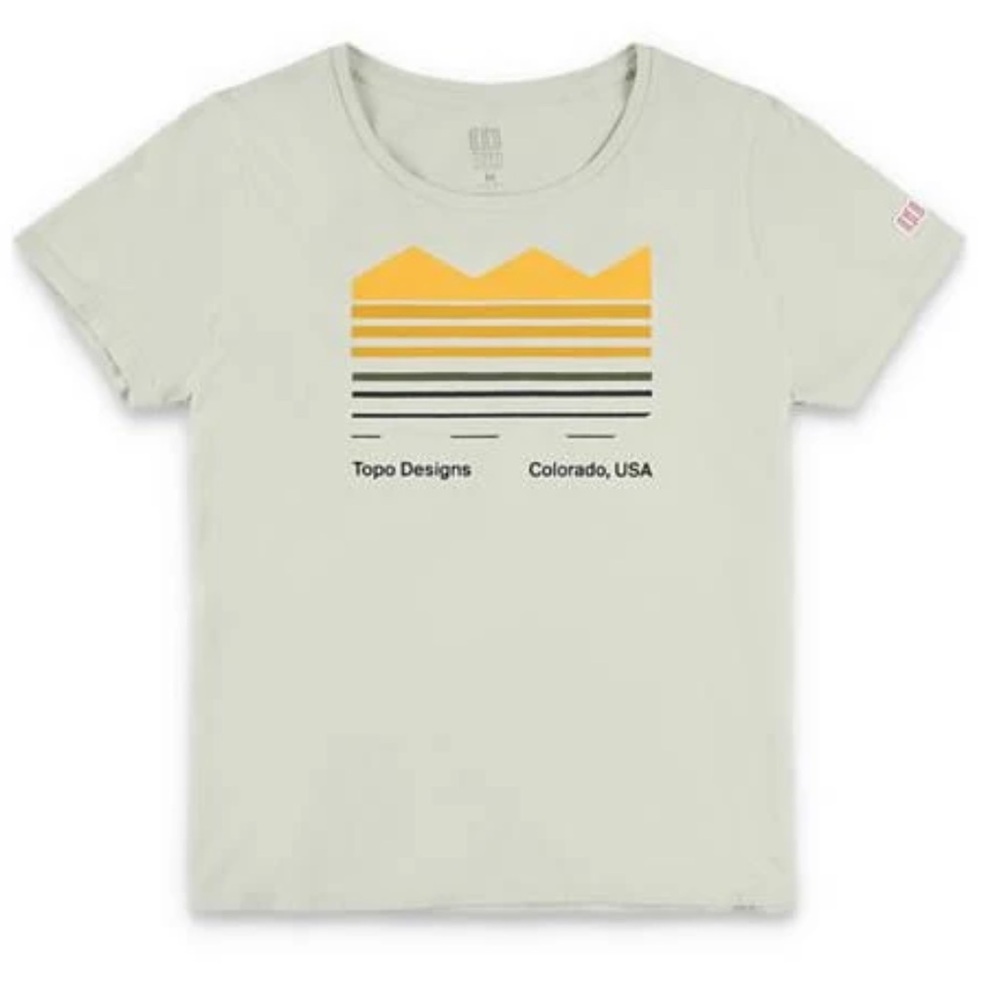 Topo Designs | Strata Map Tee | Light Green | Size M